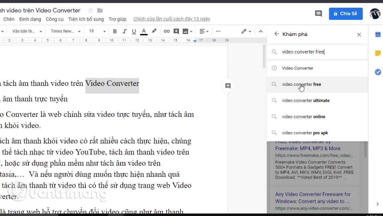 Cách chèn link liên kết trên Google Docs