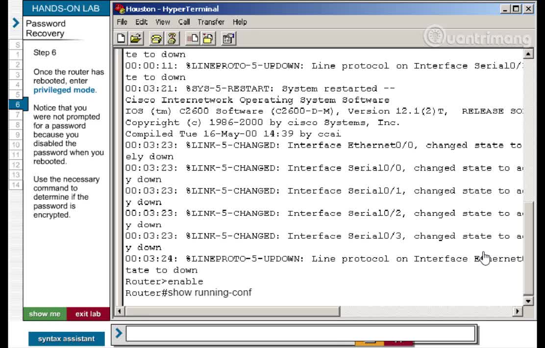 CCNA Lab: Password Recovery