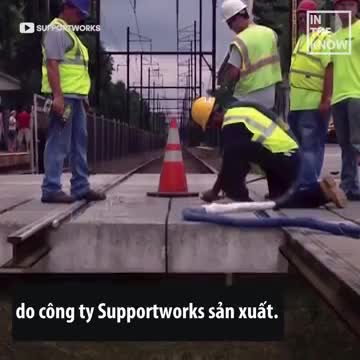 Bọt tự giãn nở có thể nâng 70 tấn bê tông