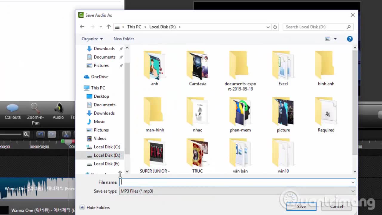Cách tách âm thanh khỏi video trên Camtasia