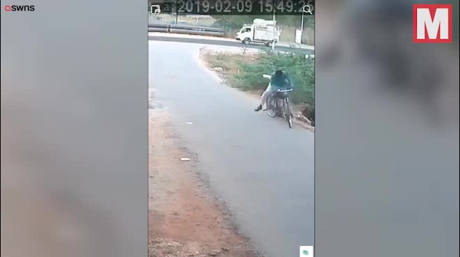 Đang chạy xe bị rắn hổ mang bật lên tấn công dữ dội