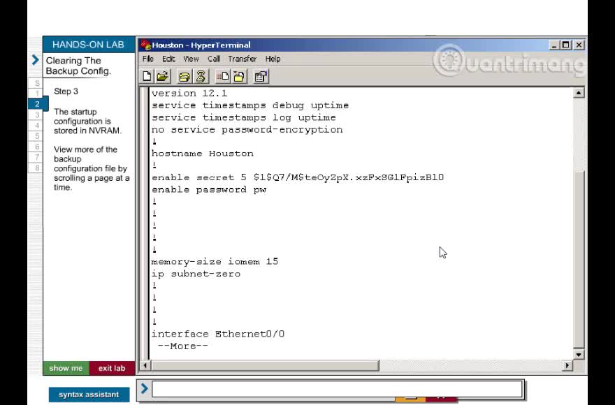 Clearing The Backup Config 