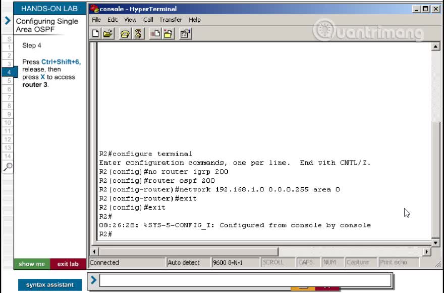 Configuring Single Area OSPF