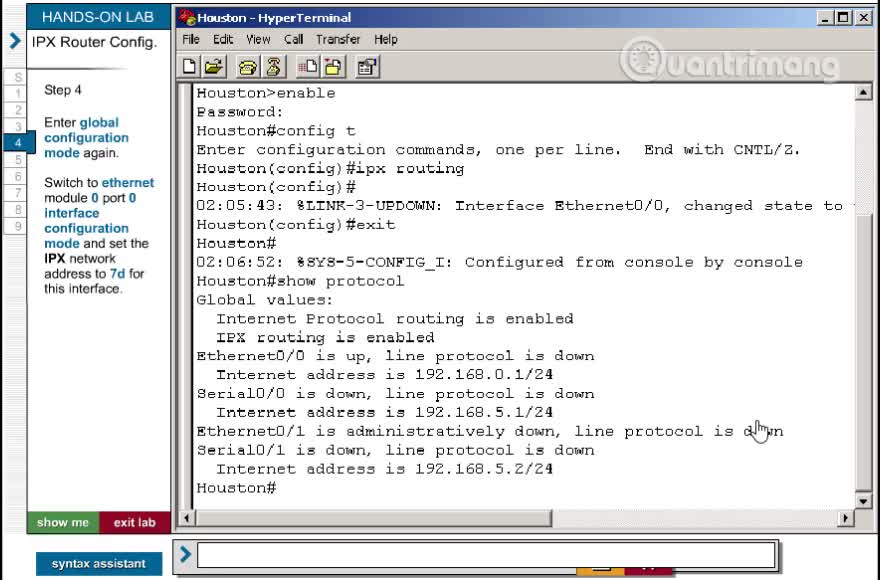 IPX Router Config