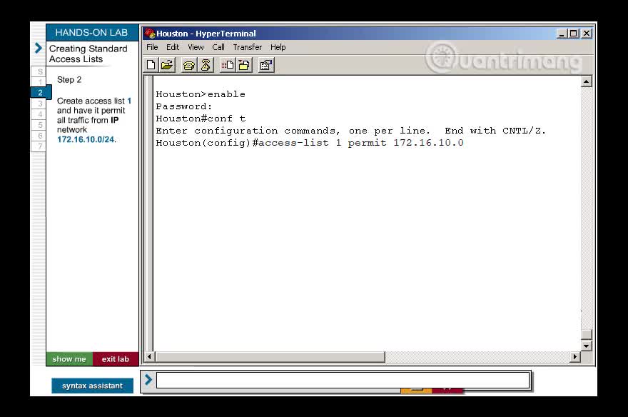 Creating Standard Access Lists