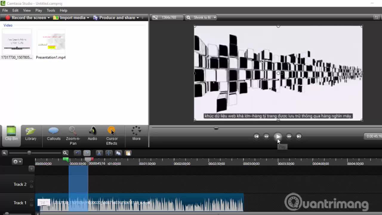 Cách cắt, ghép video trên Camtasia