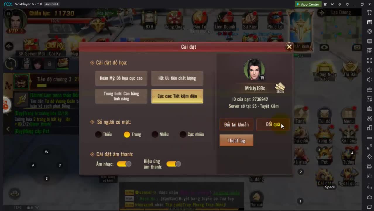 Cách nhập giftcode game Đao Kiếm Vô Song Đao Kiếm Vô Song Mobile