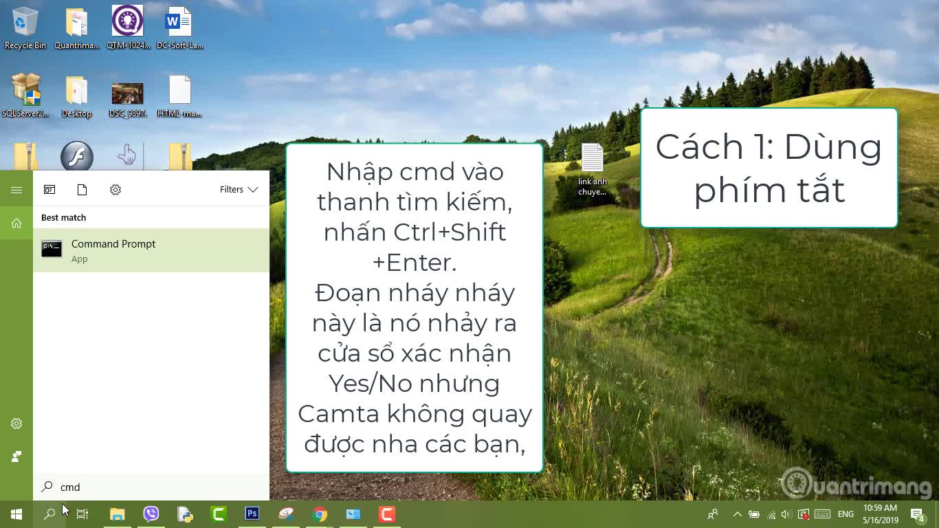 Cách mở CMD Admin trên Windows
