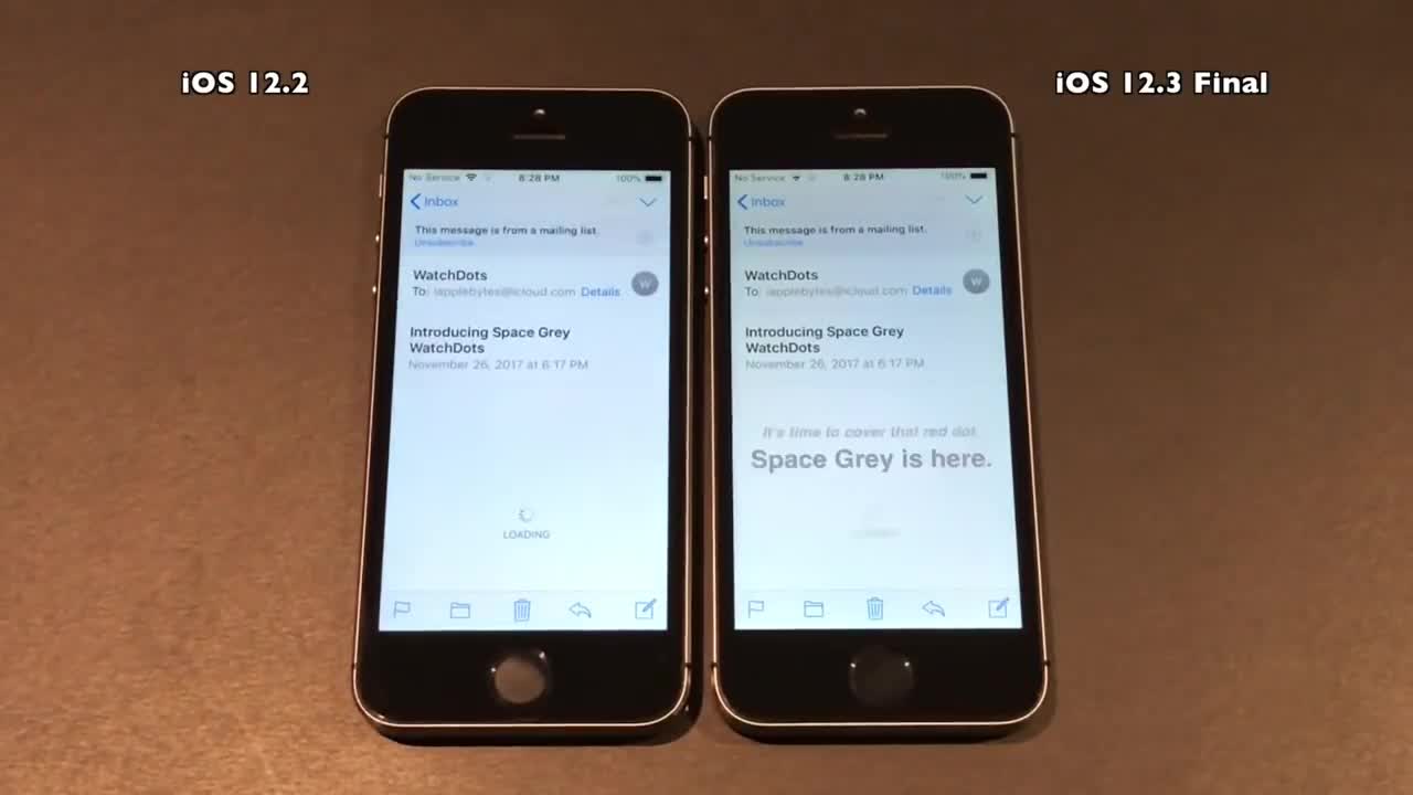 Speed Test iOS 12.3 Final on iPhone 5S vs iOS 12.2 (Build 16F156)