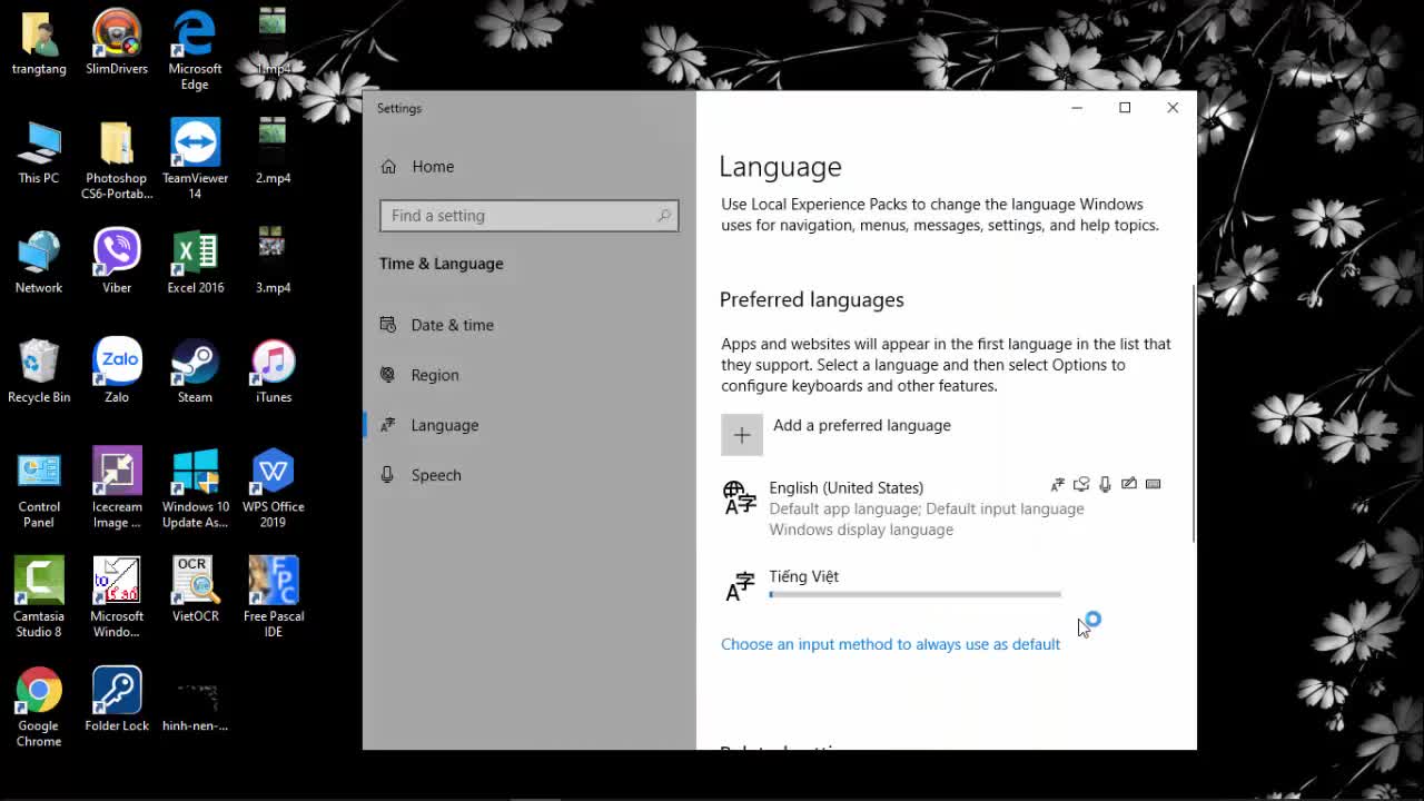 Hướng dẫn bật bộ gõ tiếng Việt trên Windows 10 May 2019 không cần Unikey