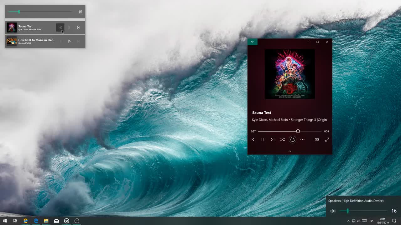 [Demo test whatever] Replacing old Metro UI Volume Media controller