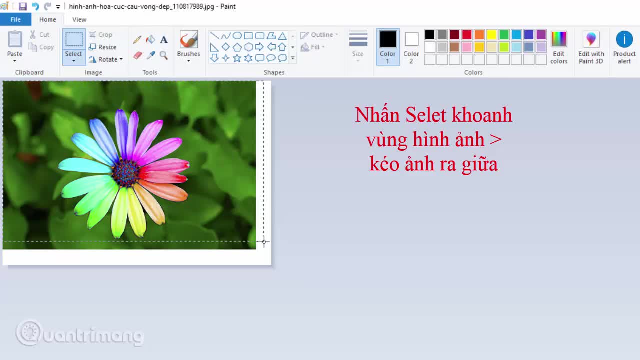Cách tạo khung hình ảnh trên Paint