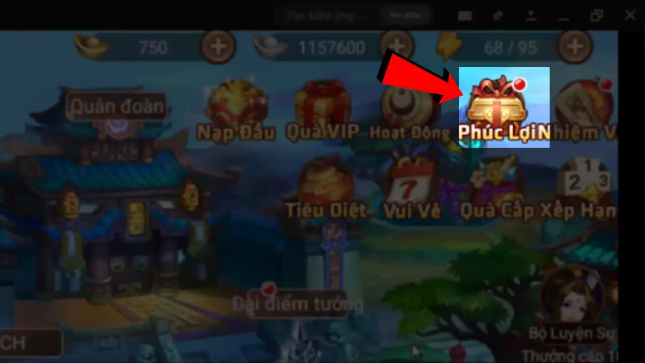 Cách nhập giftcode Ngọa Long Tam Quốc Mobile