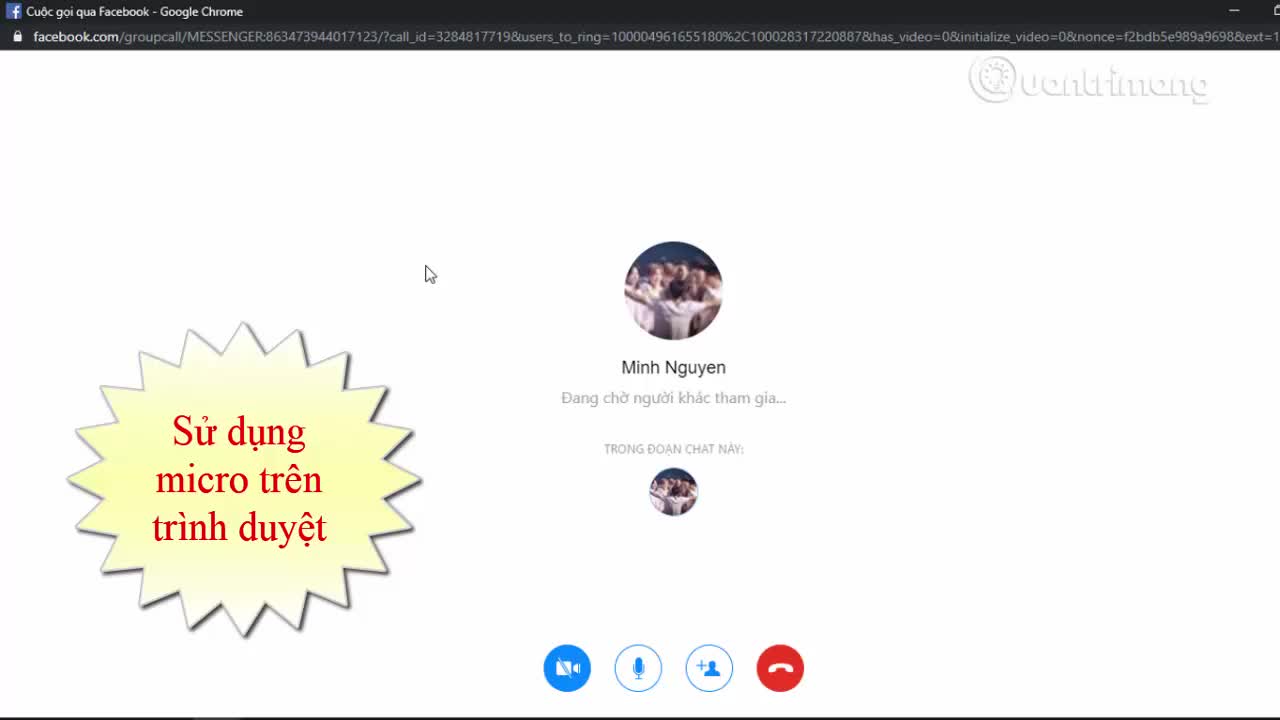 Hướng dẫn gọi nhóm Messenger trên máy tính