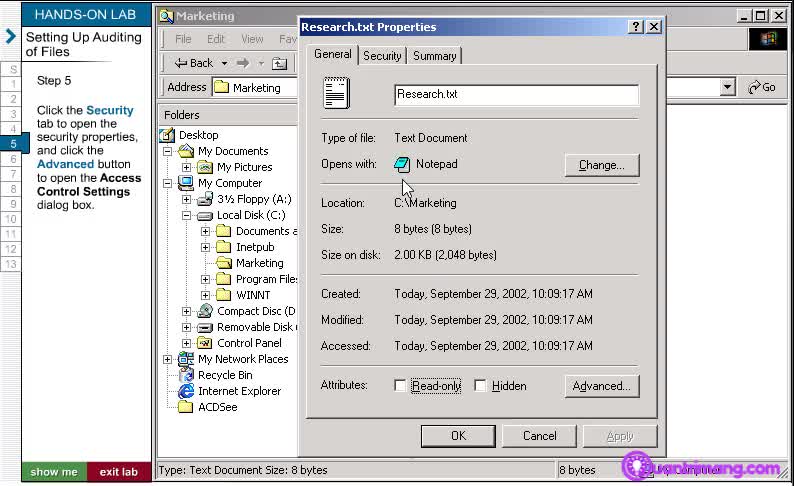 Setting Up Auditing of Files