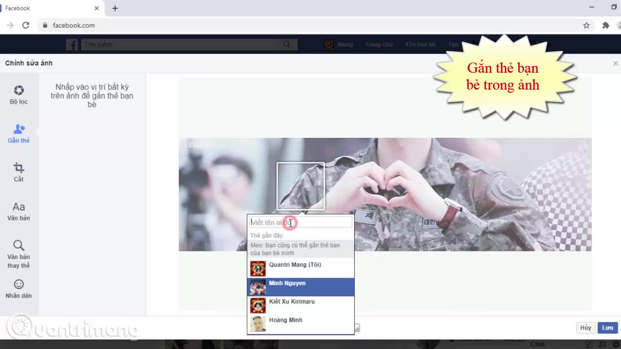 Cách chỉnh ảnh đăng lên Facebook PC