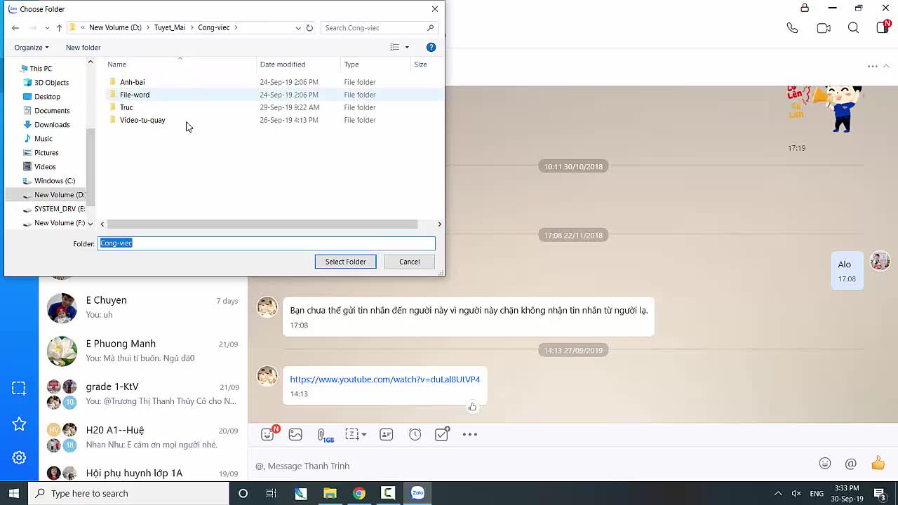 Gui thu muc tren Zalo PCHướng dẫn gửi thư mục trên Zalo PC - Download.com.vn