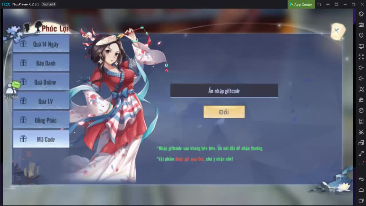Cách nhập giftcode Giang Hồ Ngoại Truyện