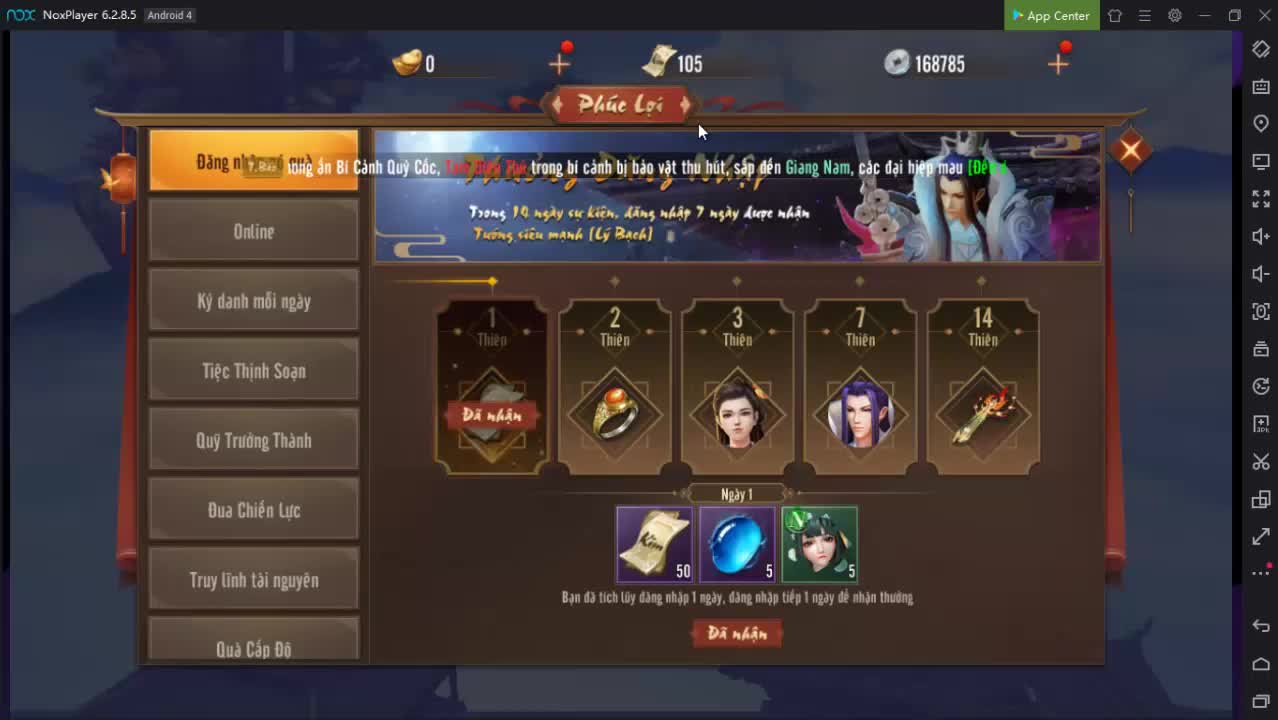 Cách nhập Giftcode Cửu Kiếm 3D