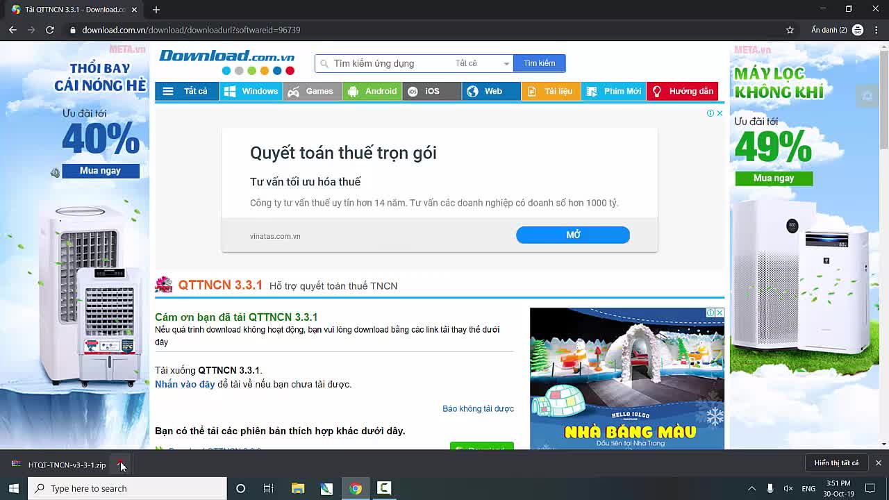 Cách cài đặt QTTNCN hỗ trợ quyết toán thuế TNCN - Download.com.vn