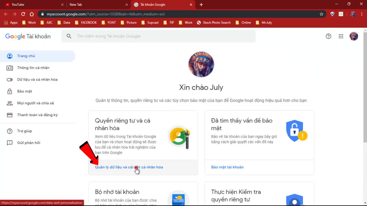 Cách xóa tài khoản Google trên máy tính