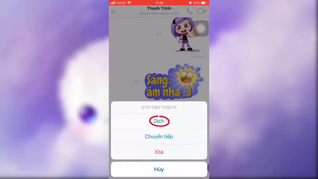 Cách sử dụng tính năng dịch trên Viber điện thoại - Download.com.vn