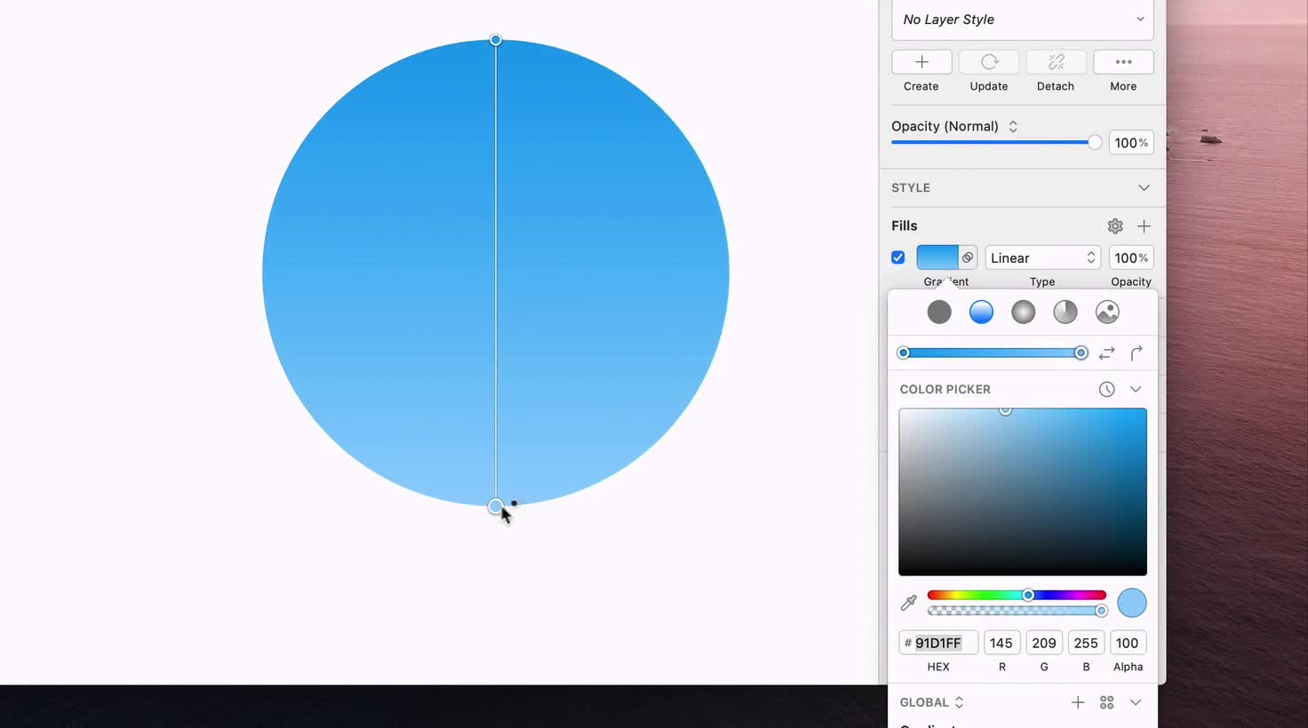 Cách tạo Linear Gradients trong Sketch