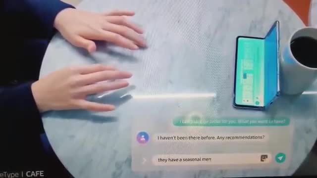 Bàn phím vô hình của Samsung