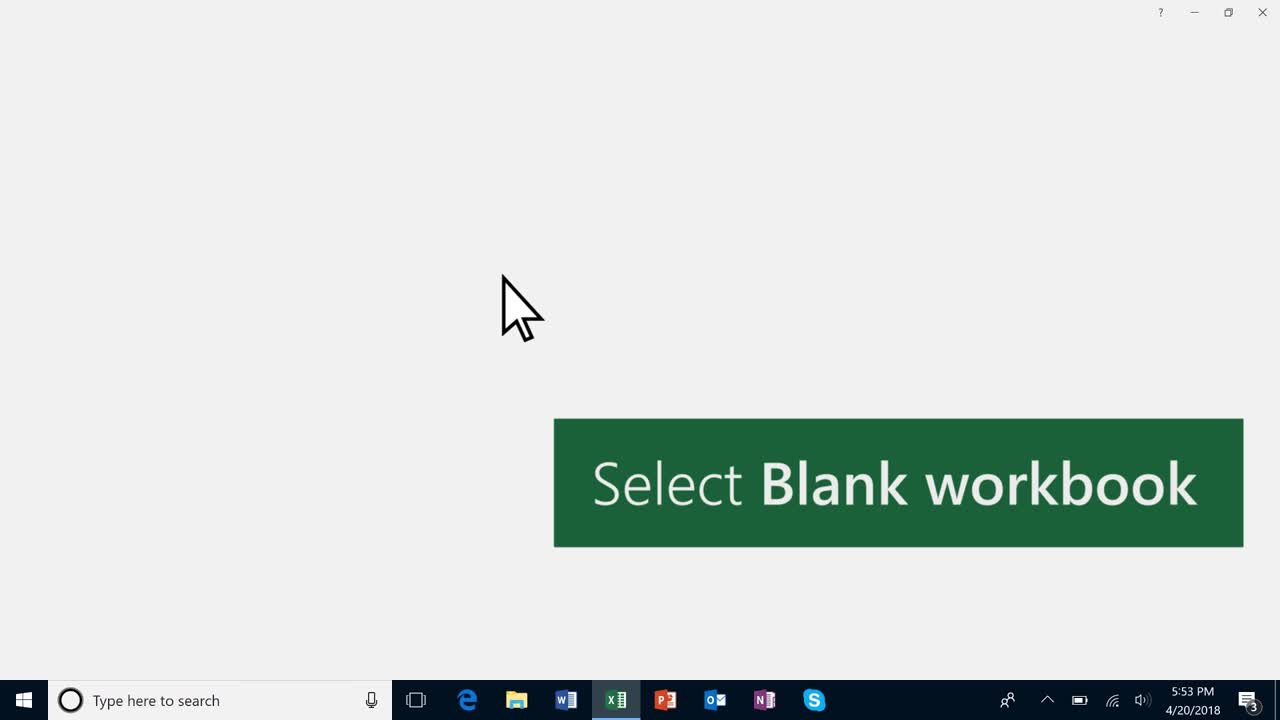 Tạo workbook mới trong Microsoft Excel
