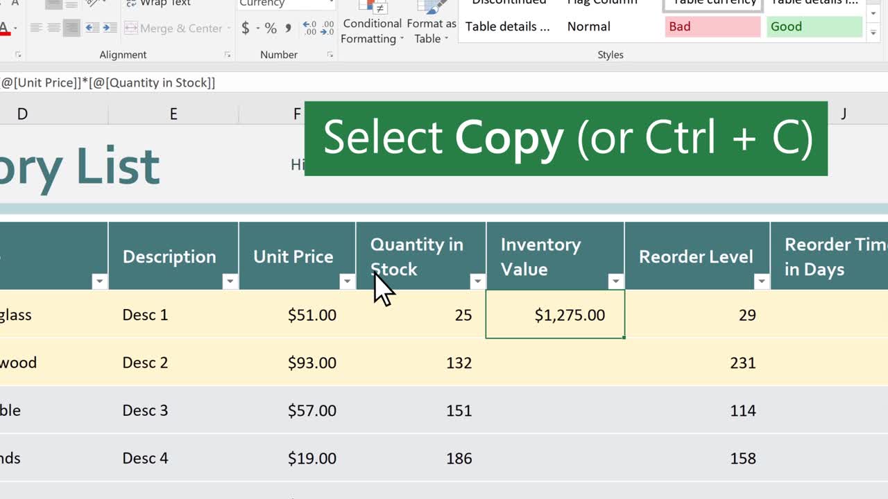 Hướng dẫn sao chép ô trong Excel