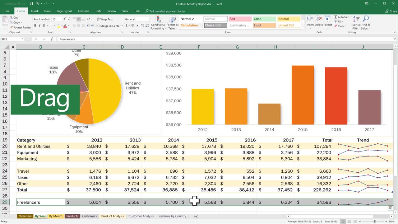 Hướng dẫn di chuyển ô trong Excel