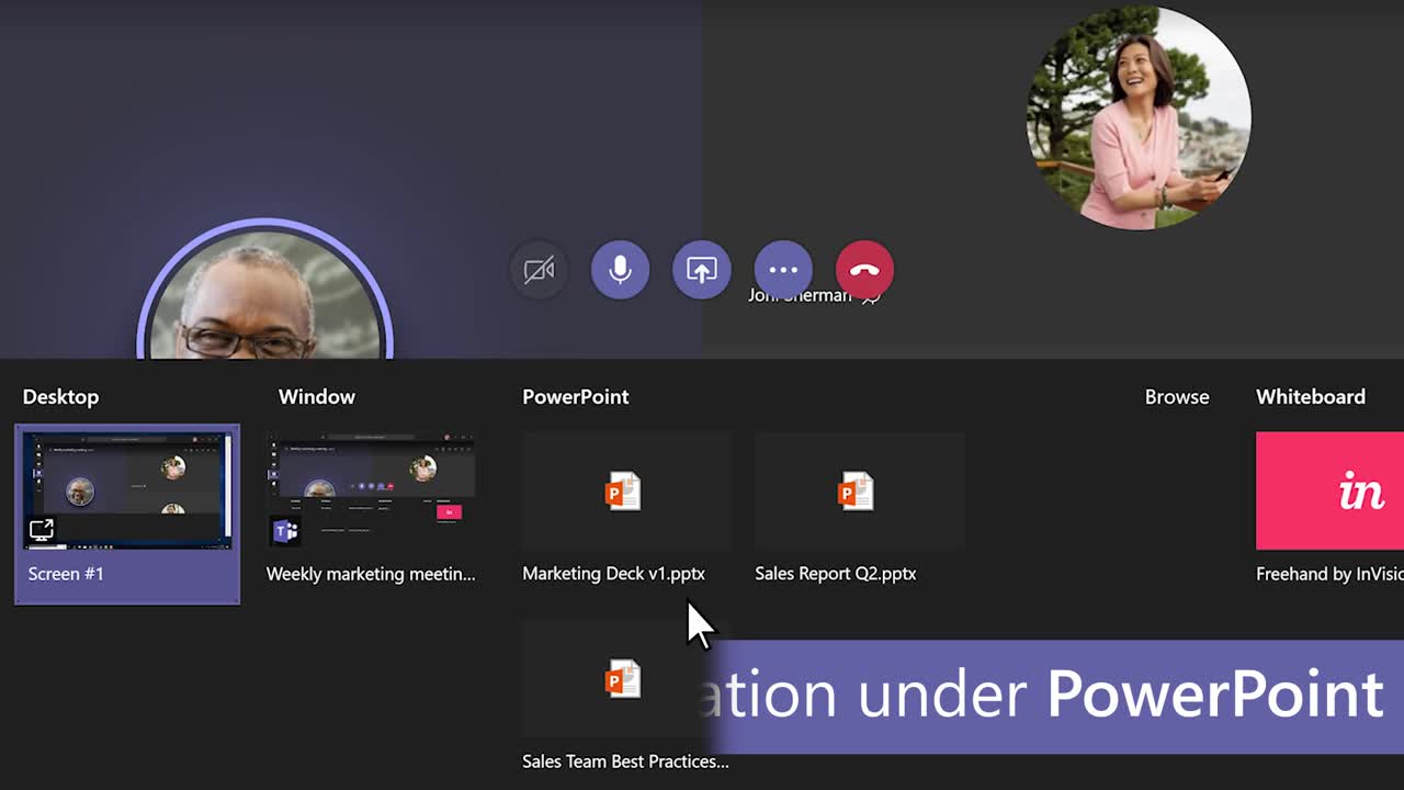 Show PP Microsoft Teams