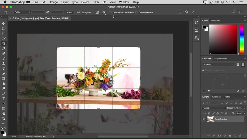 Cắt ảnh trong Photoshop