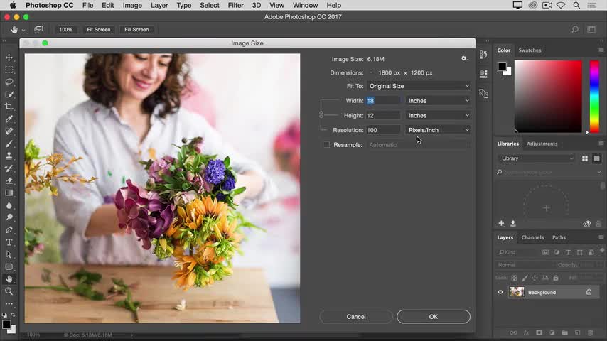 Chỉnh độ phân giải ảnh trong Photoshop