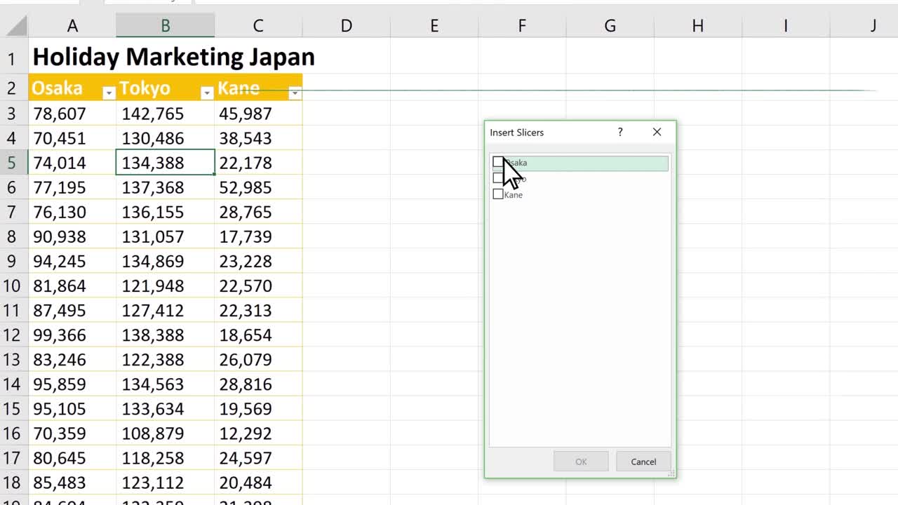 Hướng dẫn sử dụng slicer trong Microsoft Excel