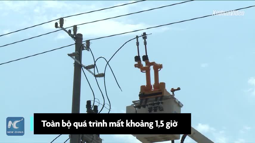 Robot sửa đường dây điện tại Thượng Hải