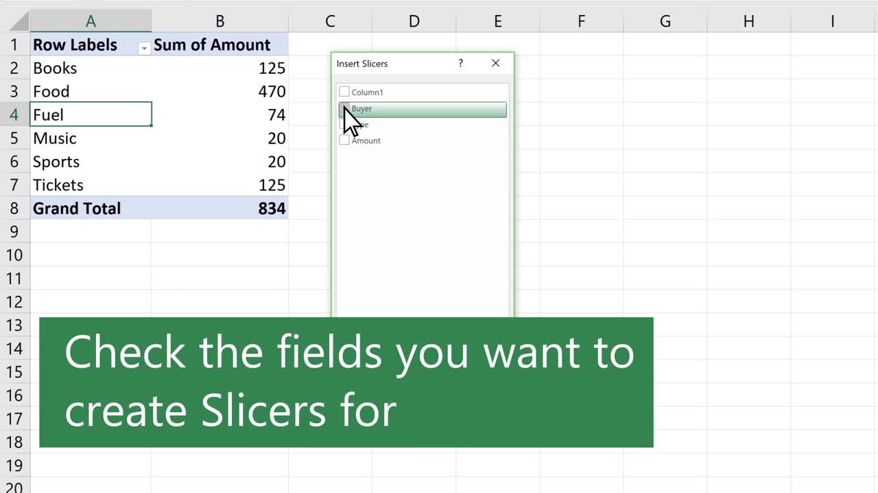 Lọc dữ liệu trong PivotTable của Microsoft Excel