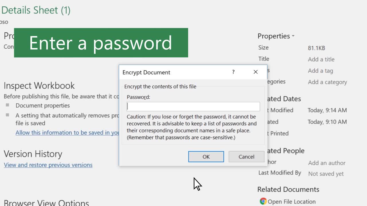 Bảo vệ file Excel bằng mật khẩu