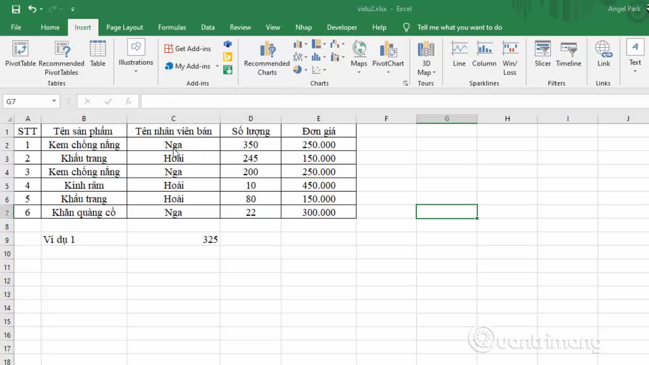 Hướng dẫn chèn hình ảnh vào trong Excel
