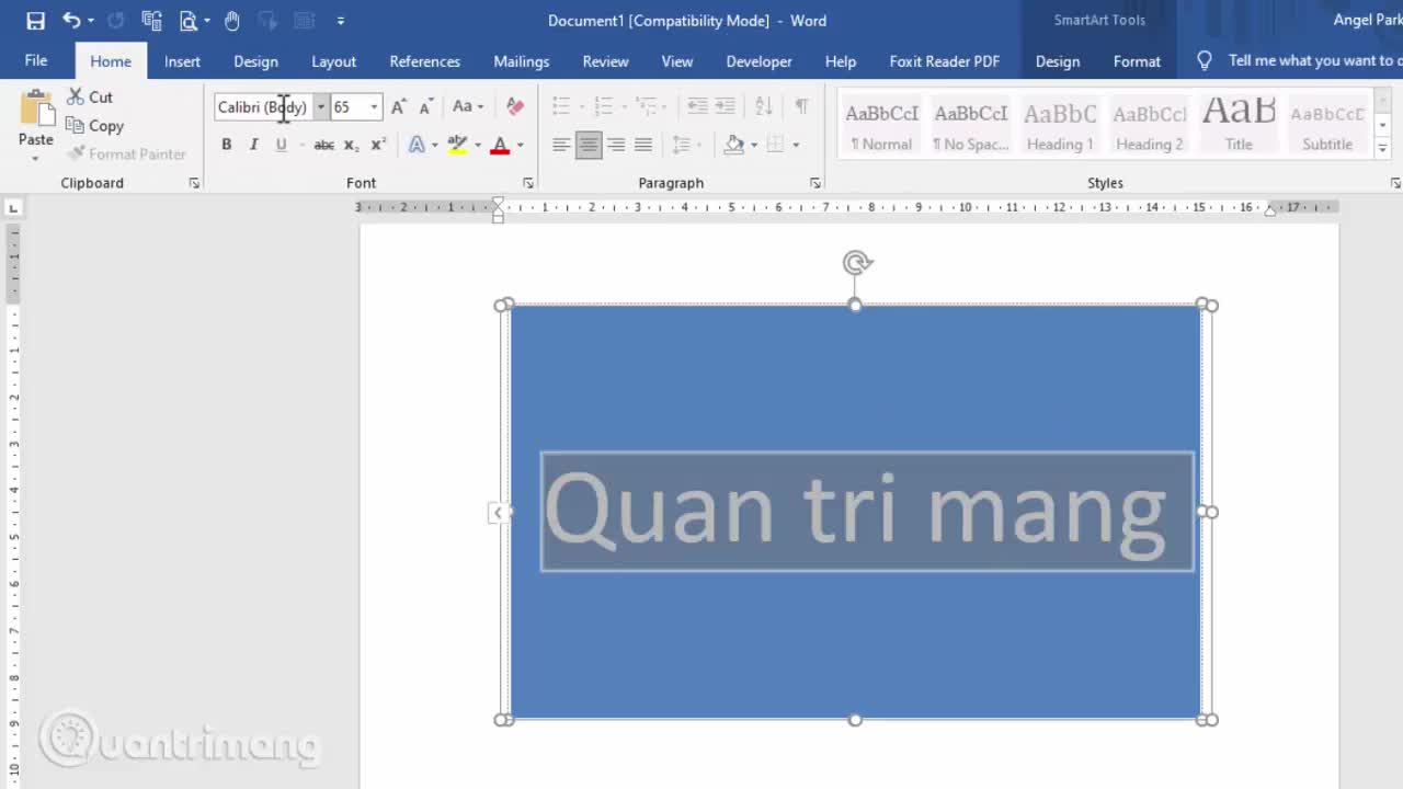 Cách lồng ảnh vào chữ trong Word