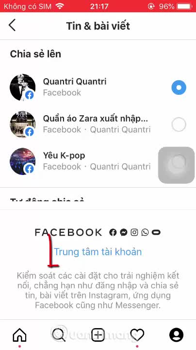 Cách hủy liên kết Instagram với Facebook