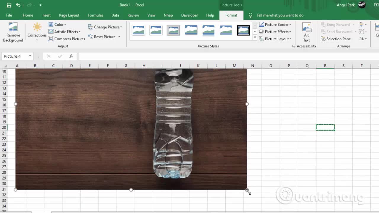 Cách tách nền ảnh trong Excel