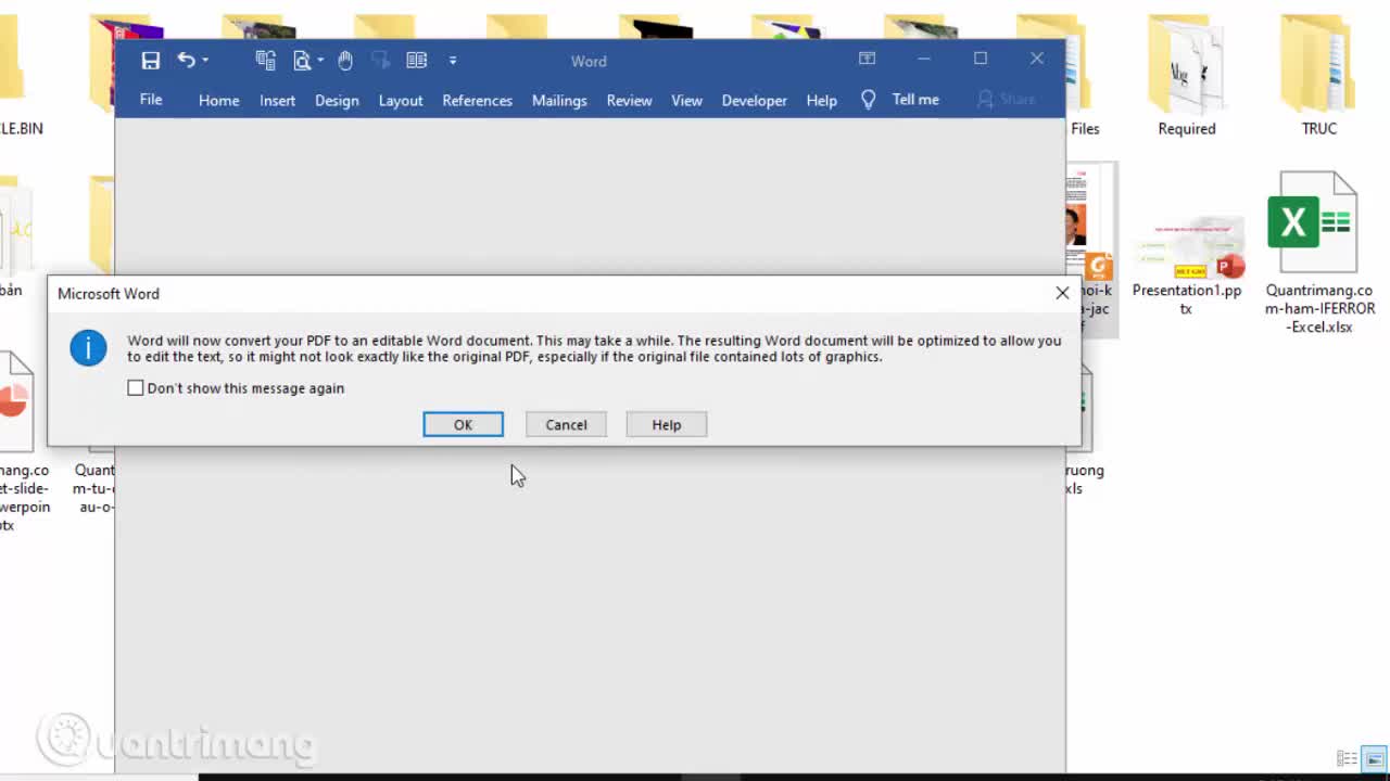Cách đặt mật khẩu file PDF bằng Microsoft Word