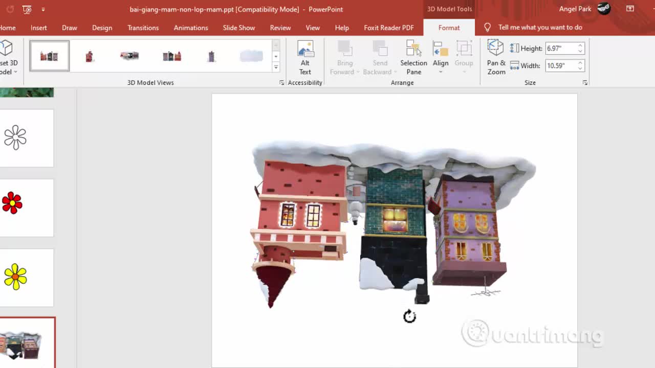 Cách chèn mô hình 3D trong PowerPoint 