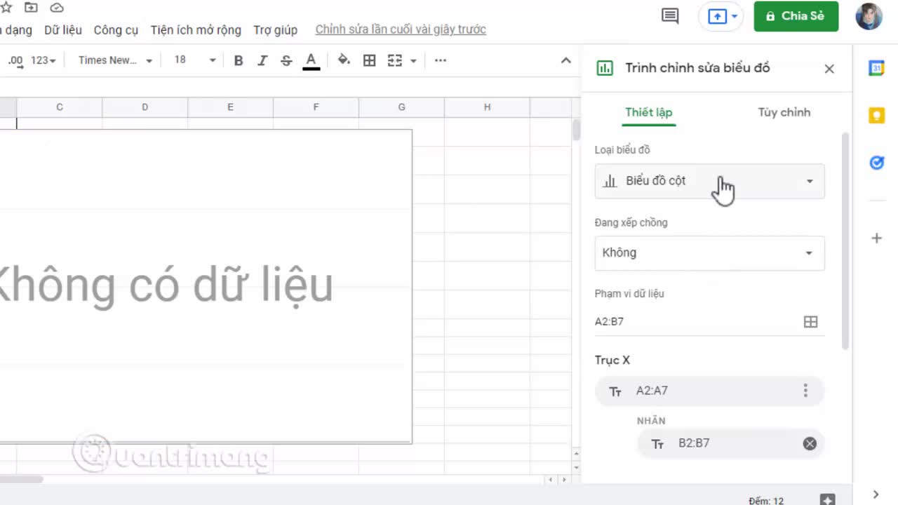 Cách vẽ sơ đồ tổ chức, gia phả trong Google Sheets