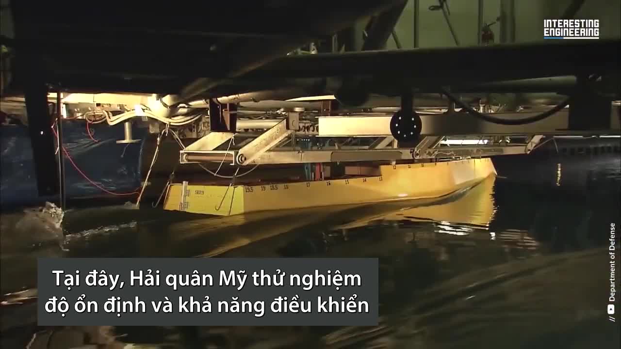 Bể nước tạo sóng giúp thử nghiệm tàu chiến