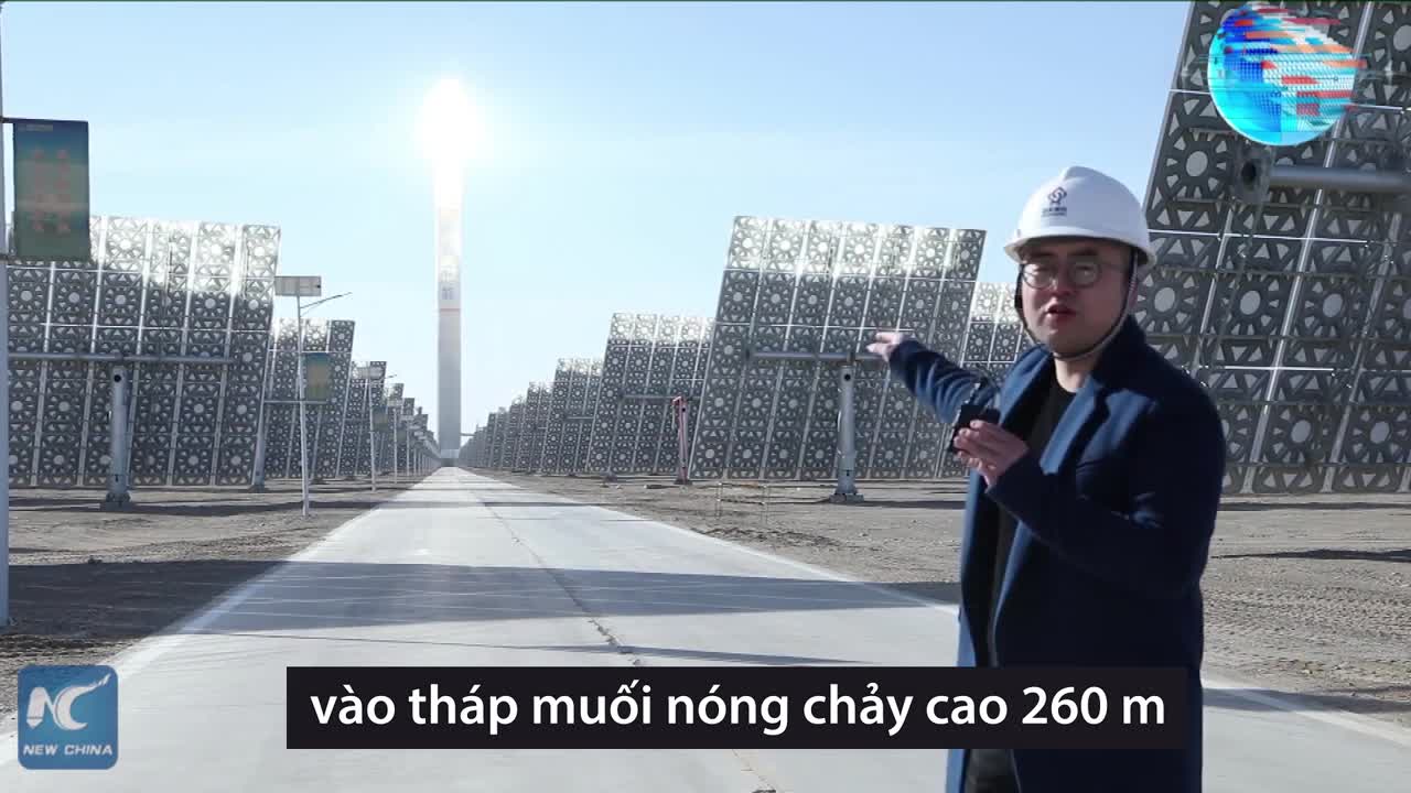 Nhà máy nhiệt điện mặt trời 100 MW trên sa mạc Gobi