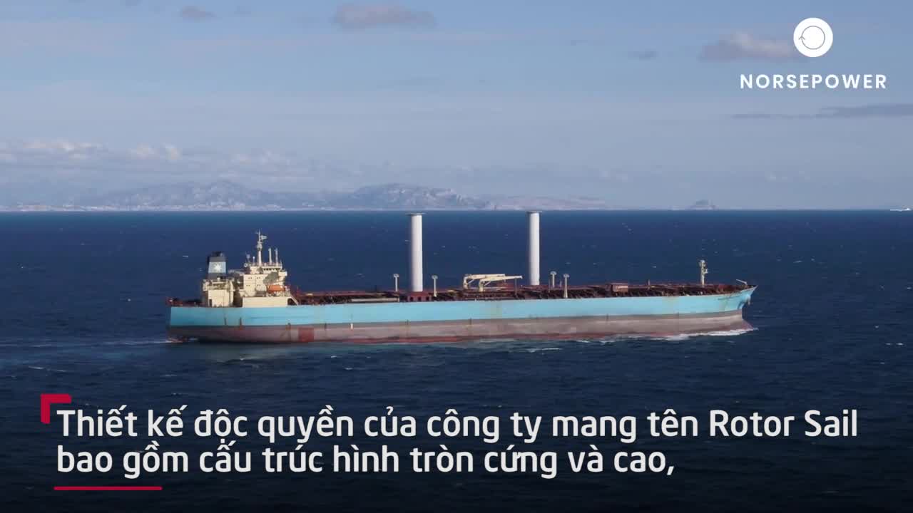 Cánh buồm hình phễu xoay giúp tàu thủy tiết kiệm nhiên liệu