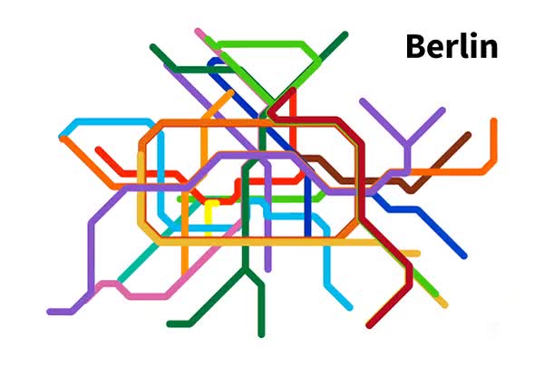 Bản đồ tàu điện ngầm ở Berlin (Đức) so với thực tế