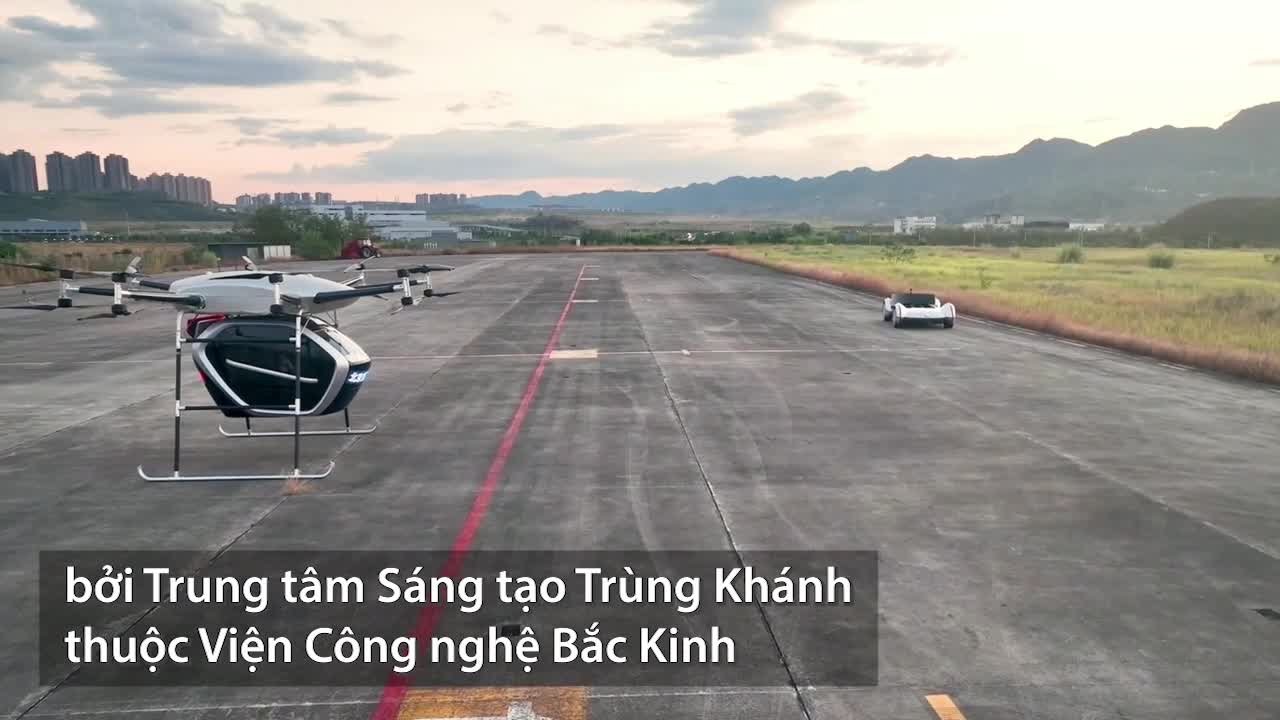 Trung Quốc thử nghiệm ôtô bay đầu tiên có thể tháo rời